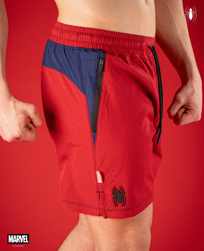 SPIDER-MAN Performance Lined Shorts 7" - Spidey Red