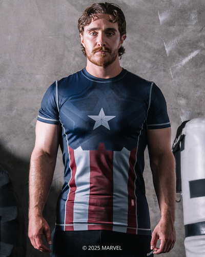 Captain America Short Sleeve MMA Rash Guard