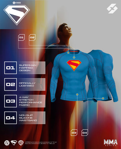 SUPERMAN Long Sleeve MMA Rash Guard