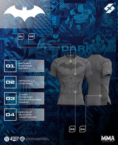 BATMAN Short Sleeve MMA Rash Guard